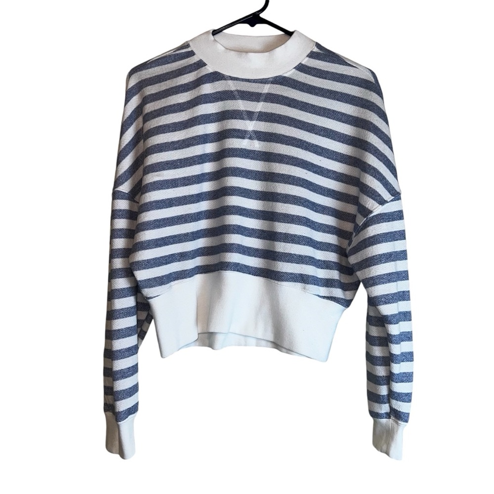 Frame Women’s Drop-Shoulder Striped Crew Neck Sweater Sz XS - Picture 13 of 14